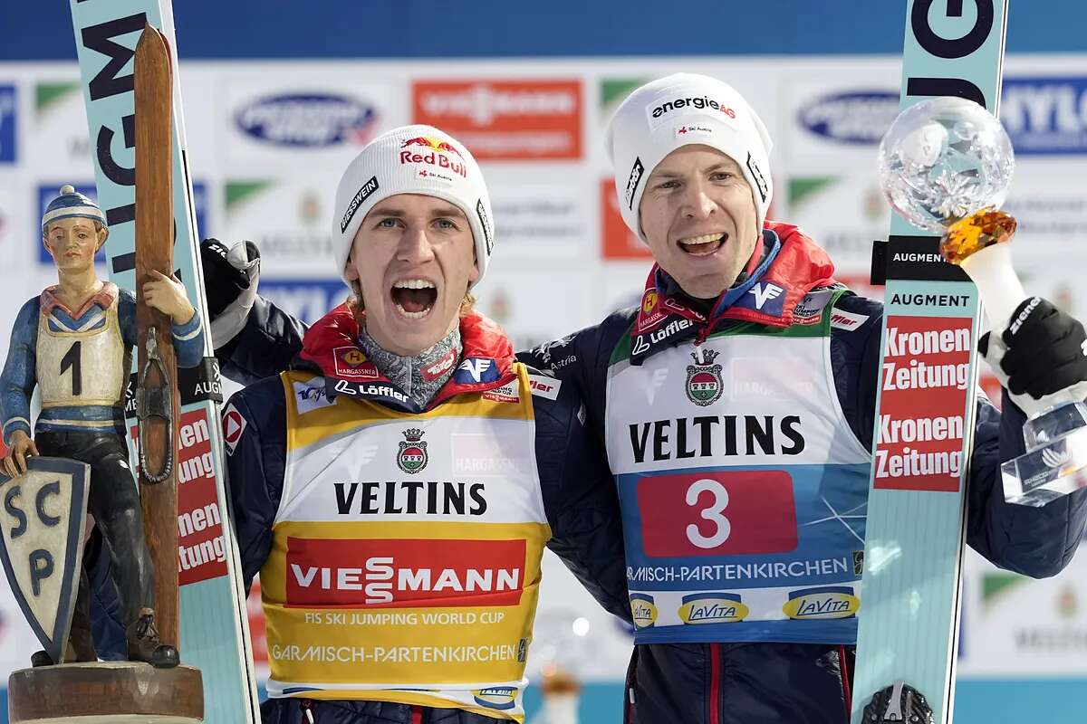 El austríaco Daniel Tschofening gana en los tradicionales saltos de esquí de Garmisch