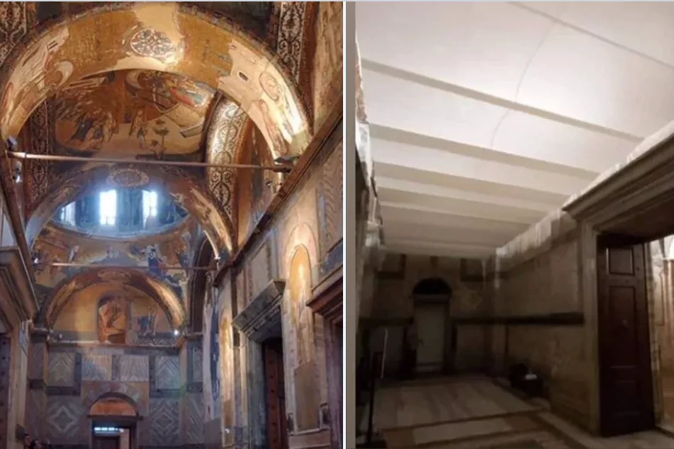 Turqua cubre otra obra bizantina para usar el edificio de mezquita