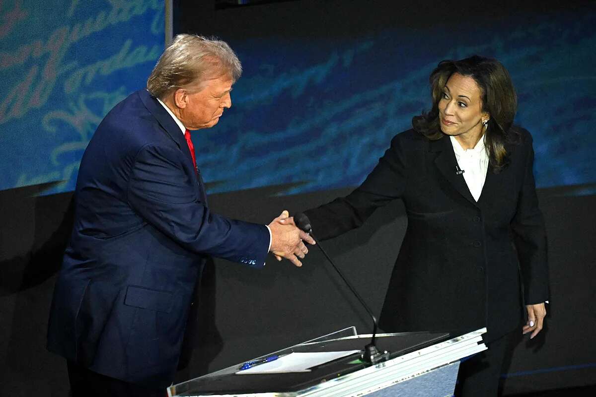 Comienza el debate Kamala Harris - Donald Trump con un apretón de manos y una presentación formal