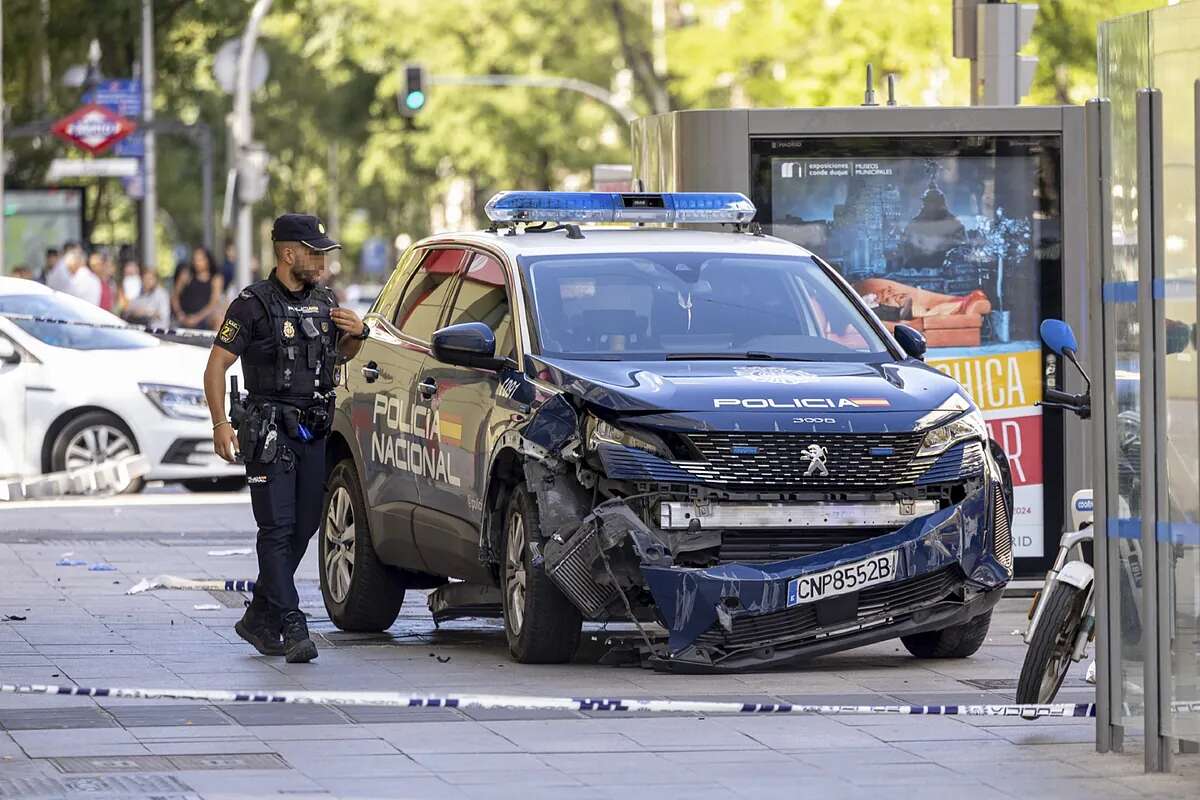 Heridas tres mujeres y un bebé tras ser arrolladas por un coche patrulla de Policía en Madrid