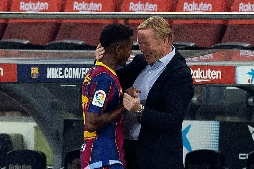 Koeman reclama un delantero centro pese a la exhibicin de Ansu Fati