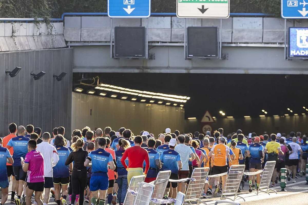 10.000 'runners' convertidos en topos por los túneles de la M-30: 