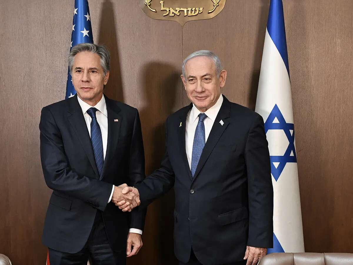 Blinken se reúne con Netanyahu para tratar la amenaza iraní 