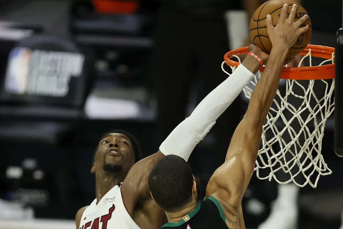 Bam Adebayo y un tapn sobre la bocina que vale la primera victoria de los Heat sobre los Celtics