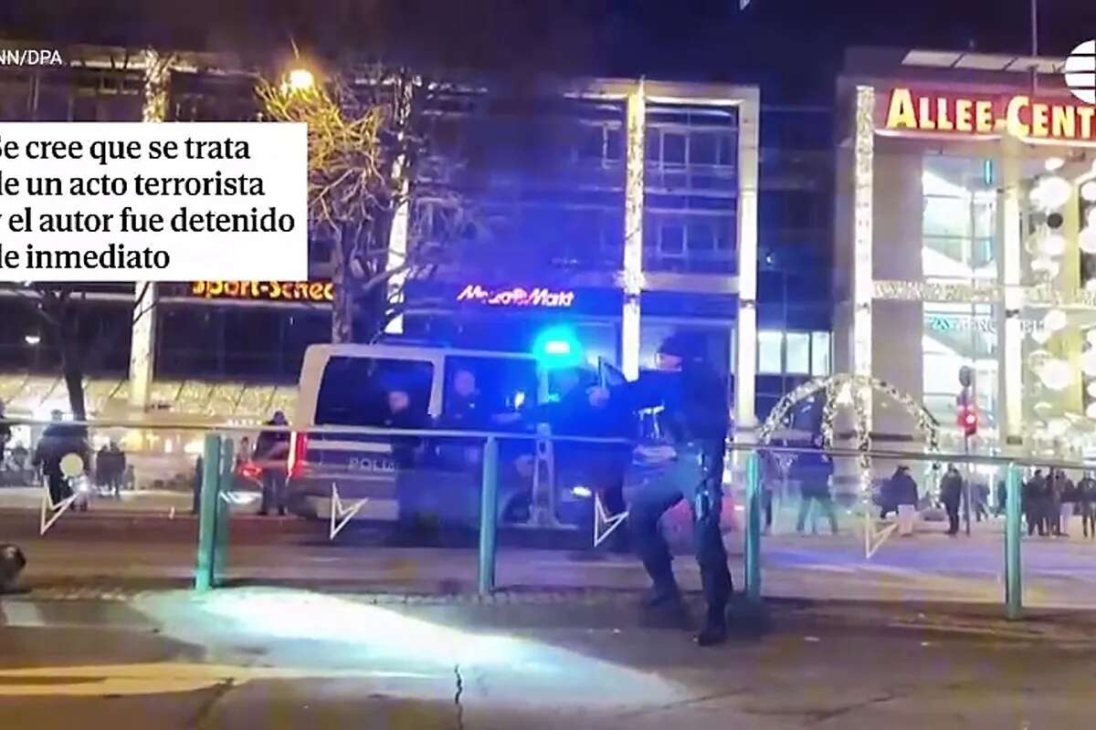 Momento de la detención del autor del atentado en Alemania: un médico saudí de 50 años