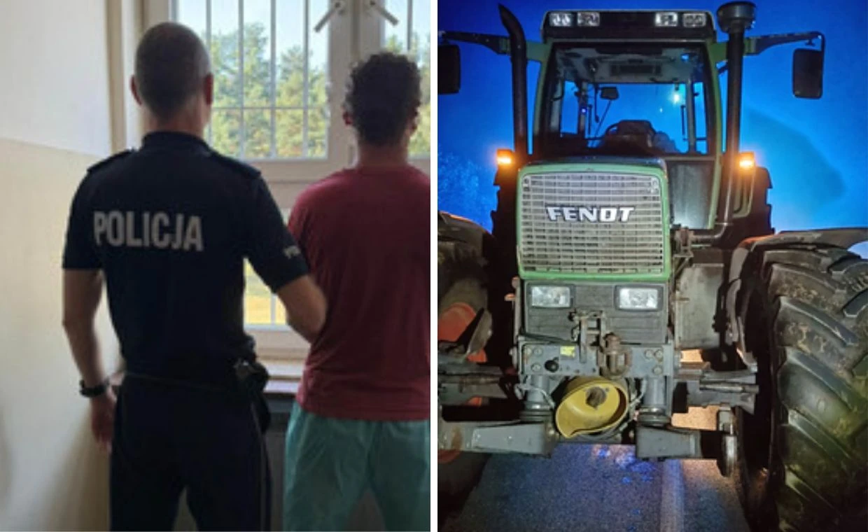 Uciekali z przyczepą pełną obornika. Zamieniali się miejscami