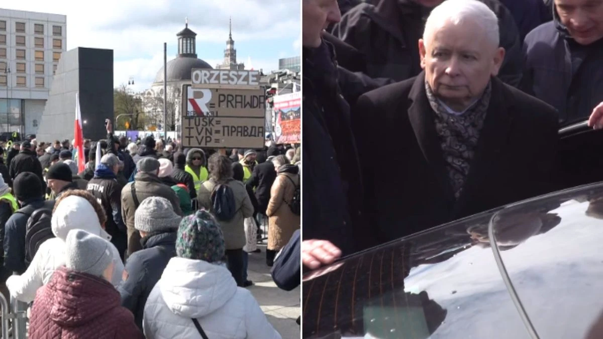 15. rocznica katastrofy smoleńskiej. Emocje przed pomnikiem. Mina Kaczyńskiego mówi wiele