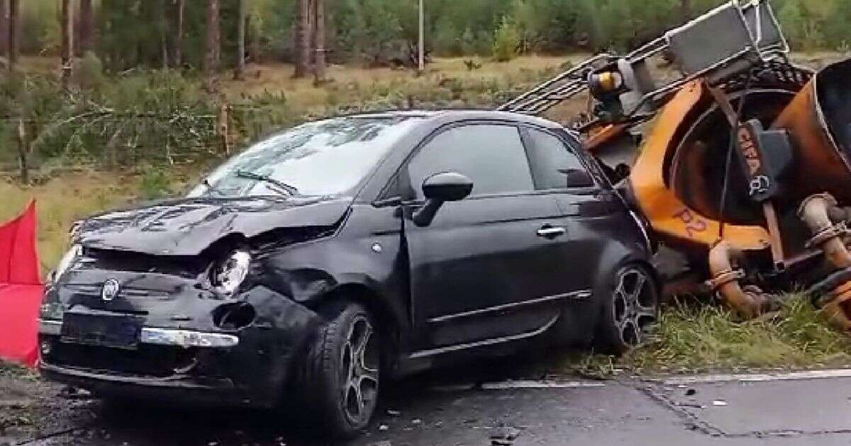 Śmiertelny wypadek. Zderzyły się trzy auta i betoniarka