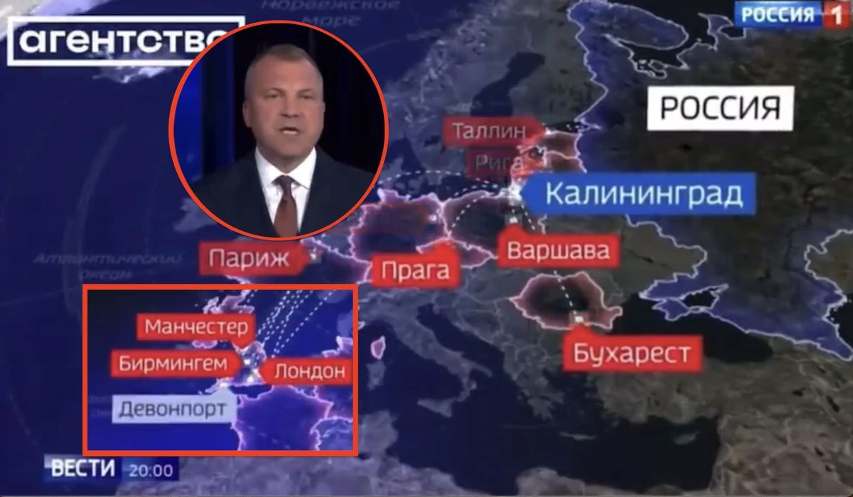 Rosjanie straszą świat zniszczeniem. Pokazali w TV mapę
