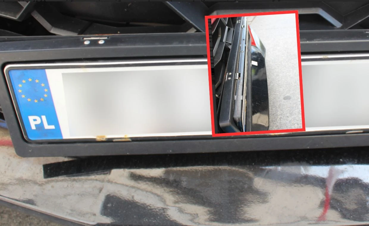 Ruchome tablice rejestracyjne. Policjanci odkryli zuchwały mechanizm