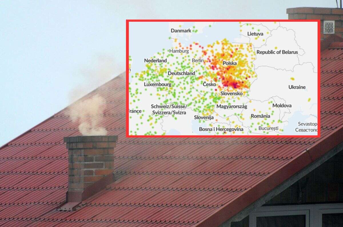 Smog. Jakość powietrza 7 grudnia. Polska czerwonym punktem na mapie Europy