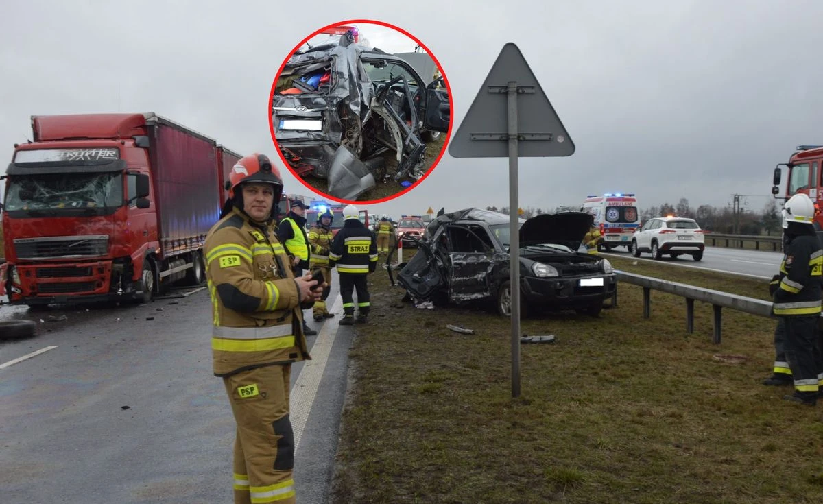 Dramatyczny wypadek z udziałem 5 pojazdów. Nastolatka zabrał śmigłowiec