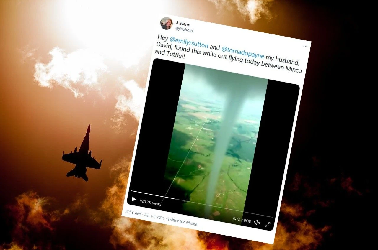 Niesamowity lot w USA. Pilot przeleciał obok tornada [WIDEO]