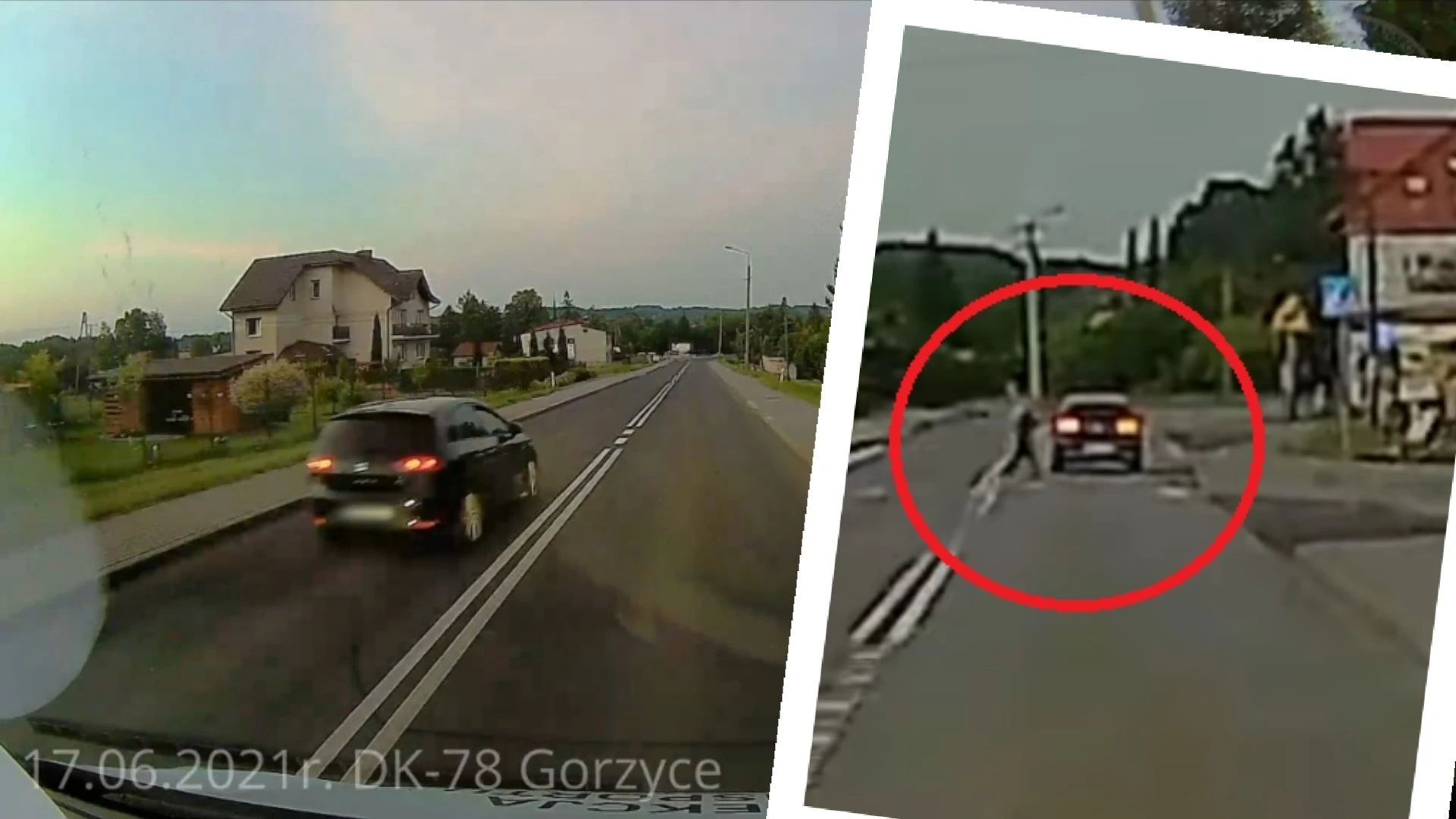 Pirat drogowy na Śląsku prawie staranował dziecko. Ale tego się nie spodziewał. Jest nagranie