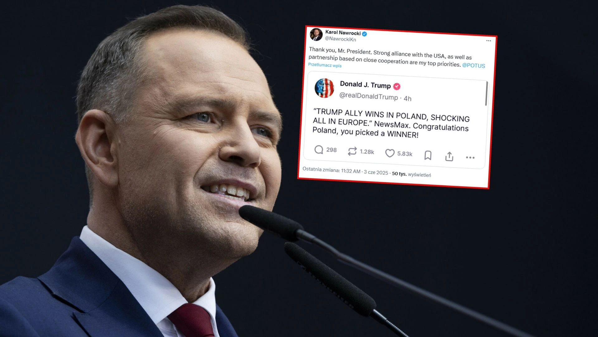 Nawrocki odpowiedział Trumpowi: 