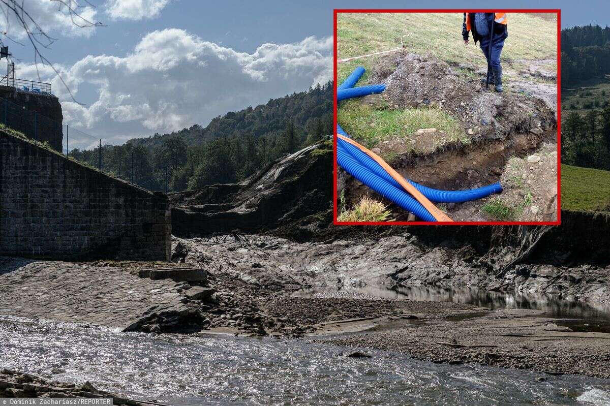 Tak rozkopano wał zbiornika Stronie Śląskie. Czy to mogło być przyczyną katastrofy?