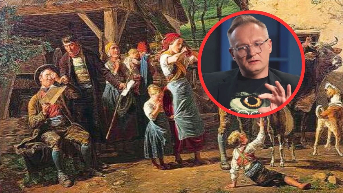 Ciężki los chłopów na wsi. 