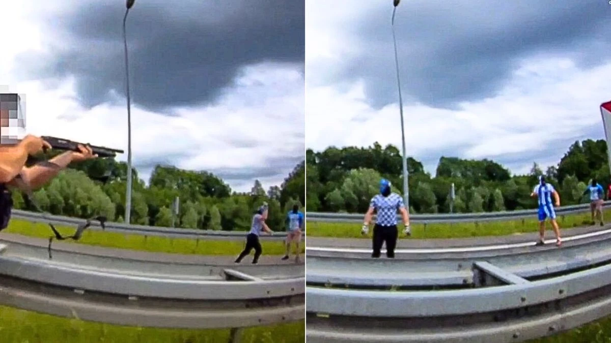 Kulisy ustawki pseudokibiców na A1. Policja pokazała nagranie