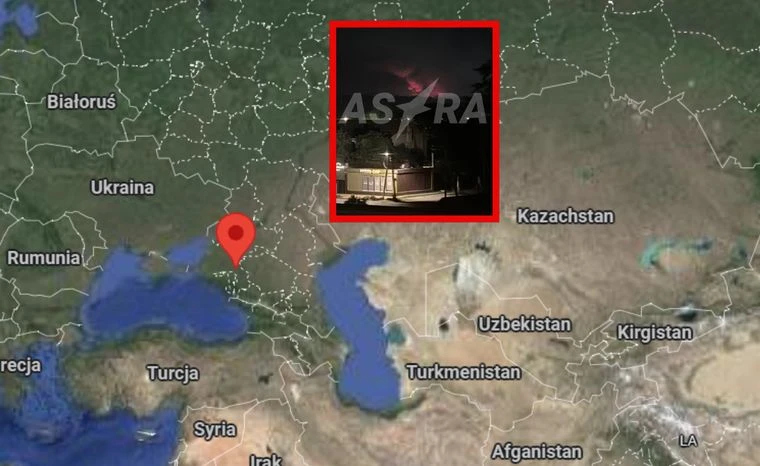 Atak dronów na stację w Krasnodarze. 