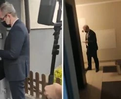 Groźny incydent w bloku. Adam Niedzielski z ochroną. 