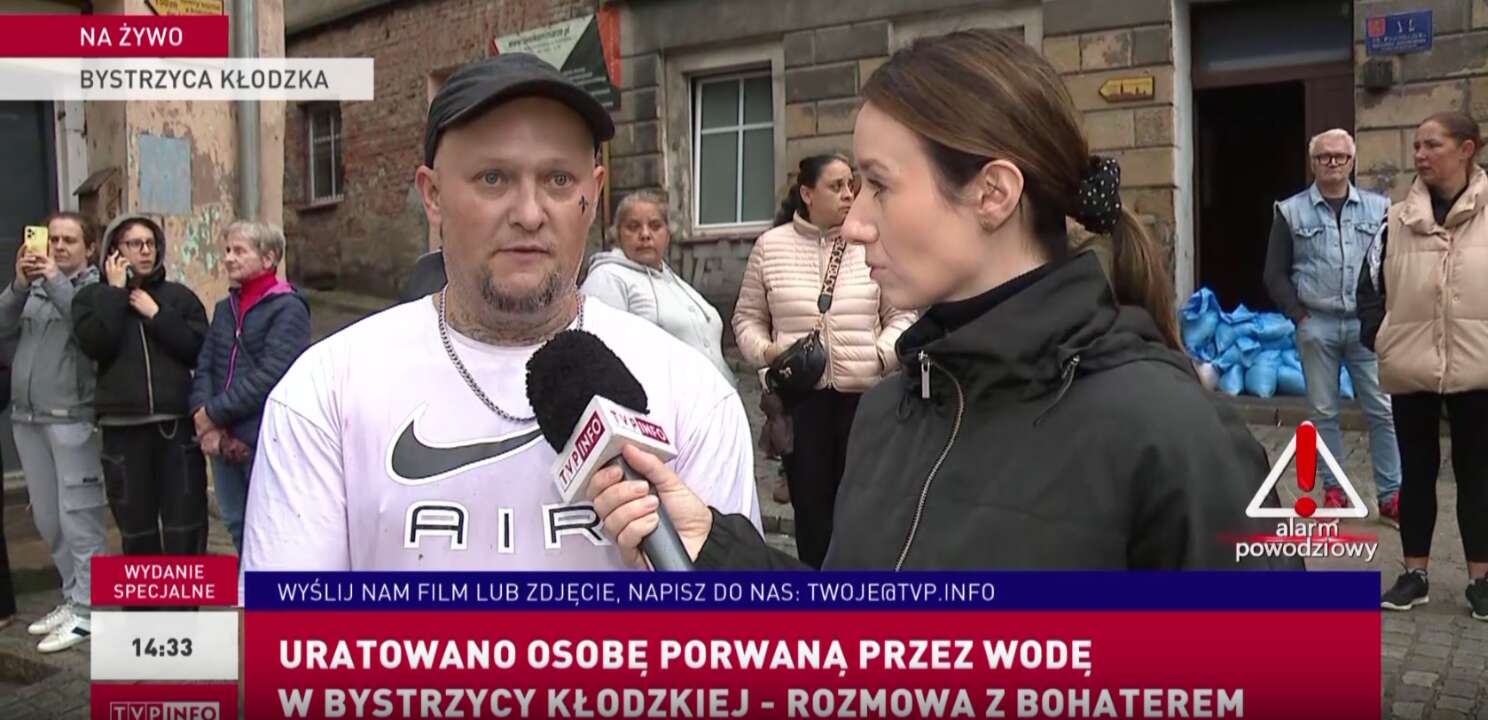 Bohater z Bystrzycy. Pan Dawid ocalił tonącego mężczyznę