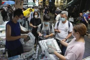 Last edition of pro-democracy newspaper Apple Daily sold out across Hong Kong