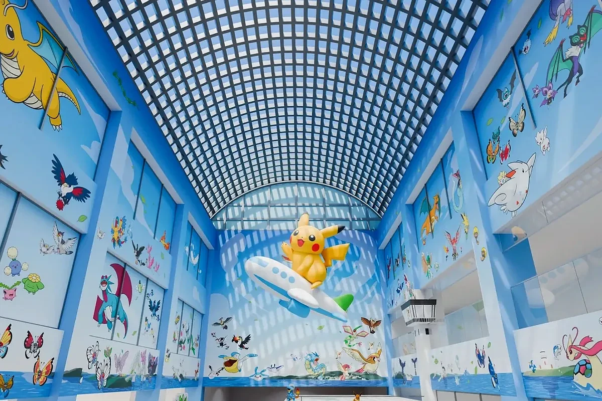 Así será el impresionante primer aeropuerto totalmente decorado con Pokémon