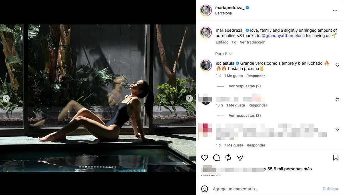 El posado en bañador con el que María Pedraza arrasa en la red, el comunicado de Vinicius tras su ruptura y el comentado selfie de Lola Índigo, entre las fotos del martes
