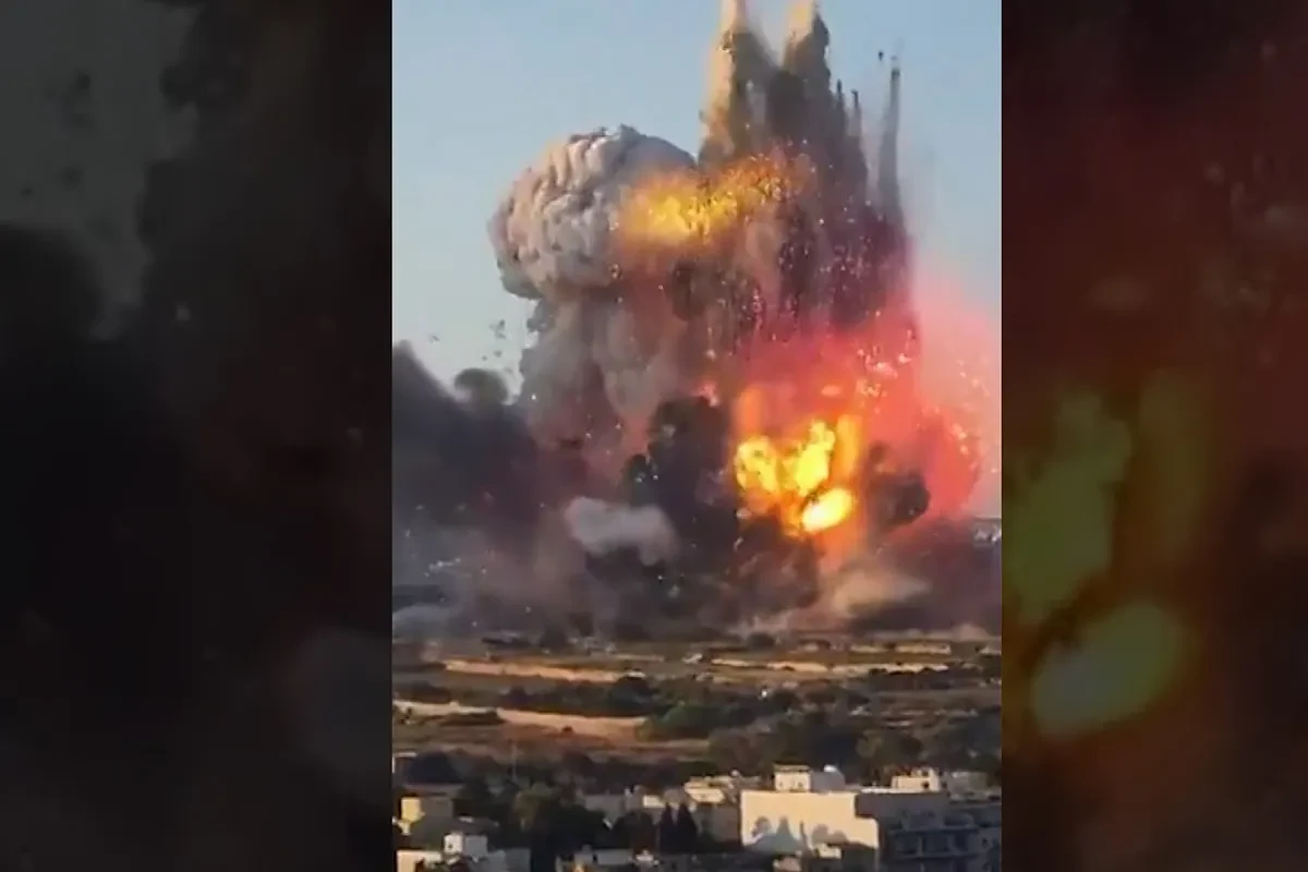 Impresionante explosión de una fábrica de fuegos artificiales en Malta