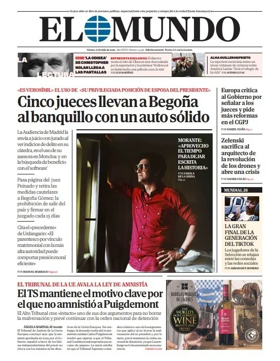Portada de EL MUNDO del viernes 17 de julio de 2026