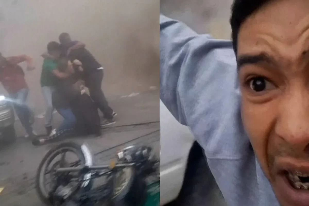Colapsa un edificio en pleno directo en el terremoto de Venezuela: 