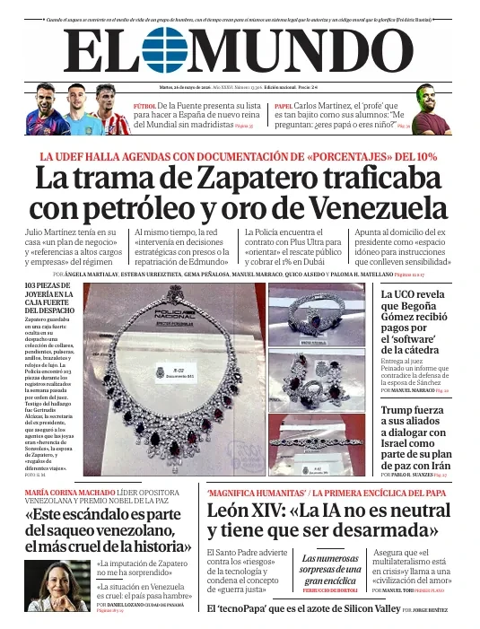 Portada de EL MUNDO del martes 26 de mayo de 2026