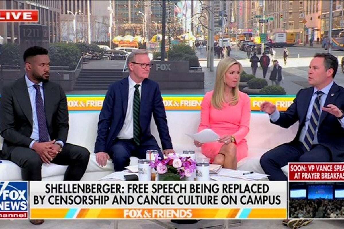 Kilmeade hypes ‘free speech’ college where protests are ‘not allowed’