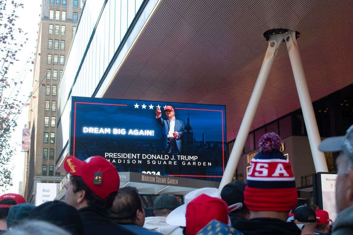 I was with the MAGA supporters and the scenes were weird even for NYC