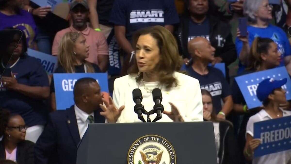 Kamala Harris speech interrupted by Gaza protester at Georgia rally