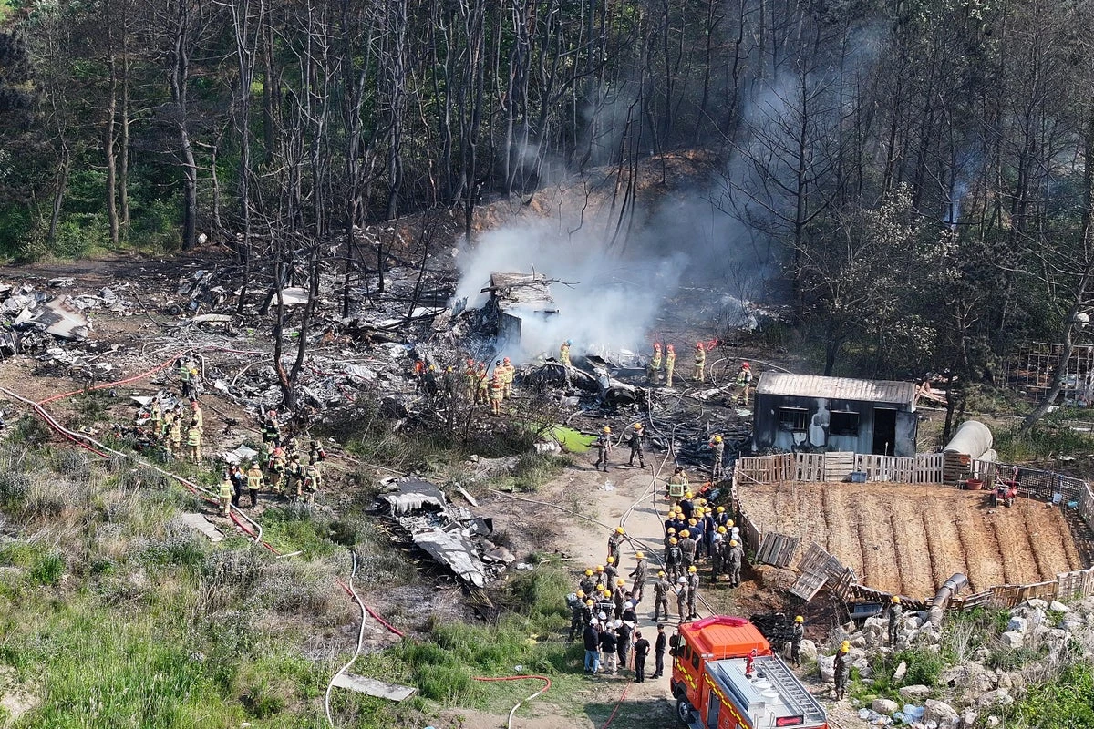 Two dead after South Korea navy plane crashes near military base