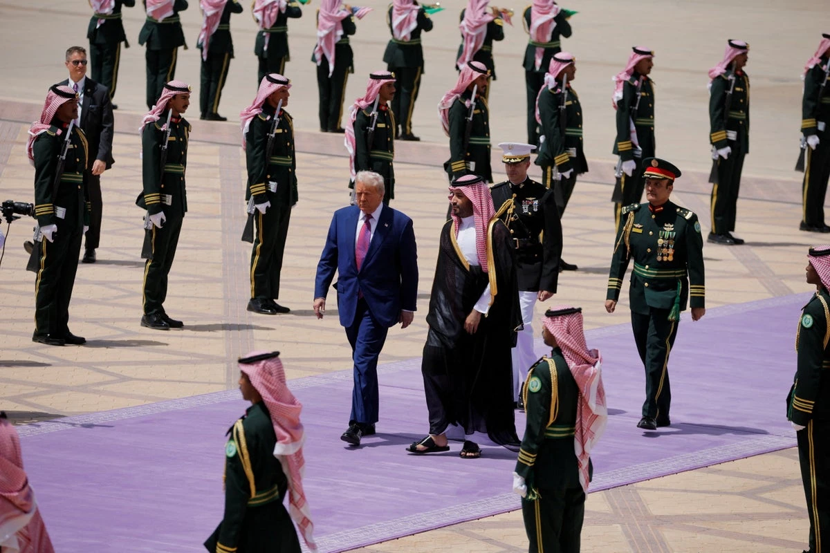 Trump gets the Royal treatment in Riyadh, as he seeks it back home