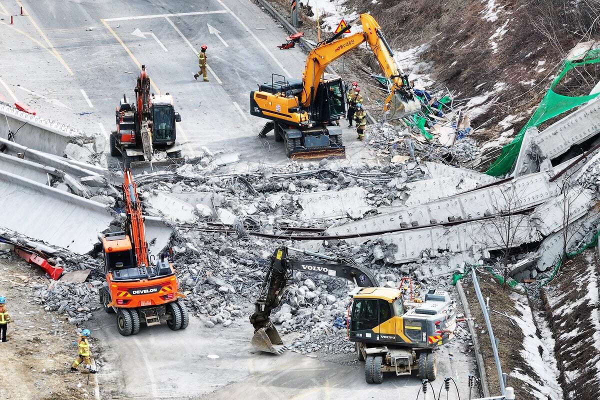 Two dead after collapse at highway construction site in South Korea