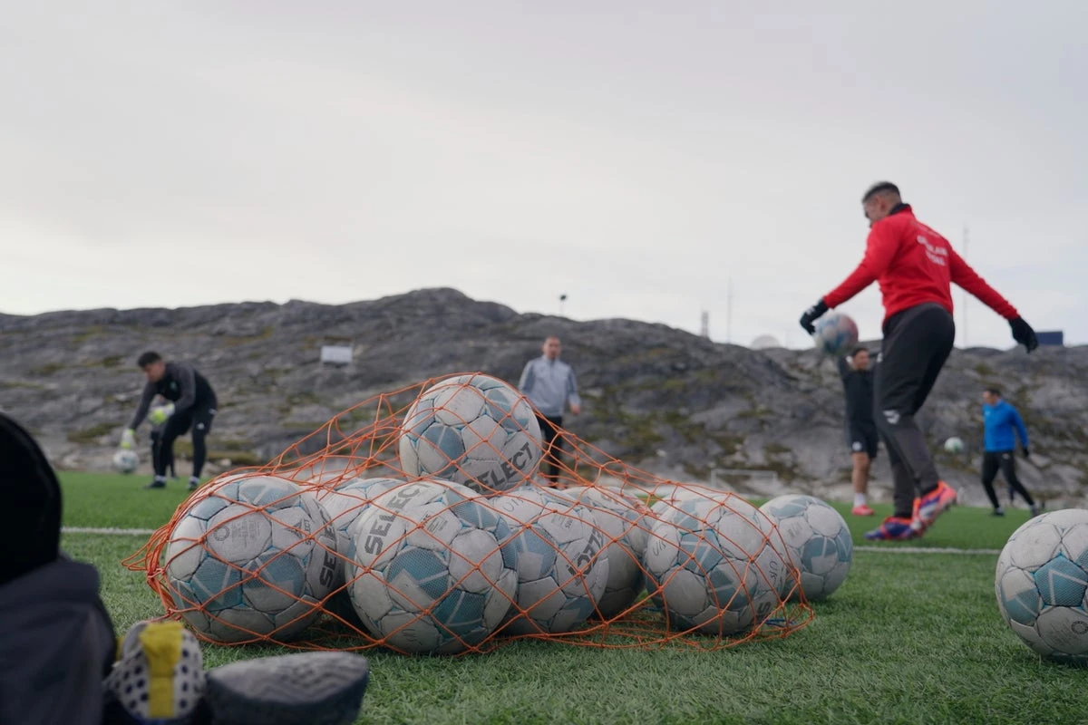Greenland plays football all day and night. They need someone to face