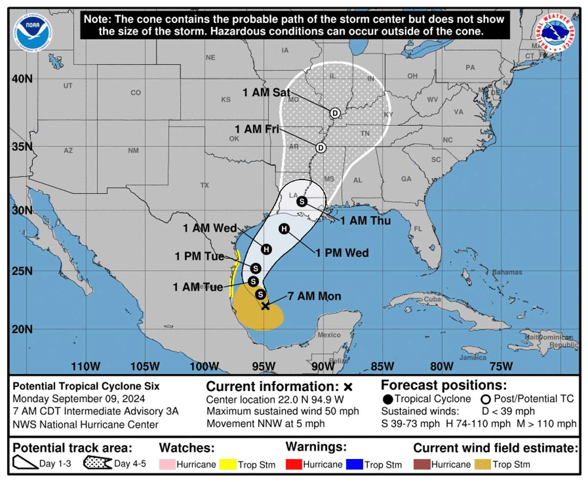 Tropical Storm Francine mapped: Cyclone projected to become hurricane