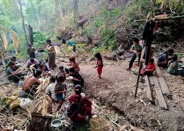 Myanmar’s war forces tens of thousands into forests