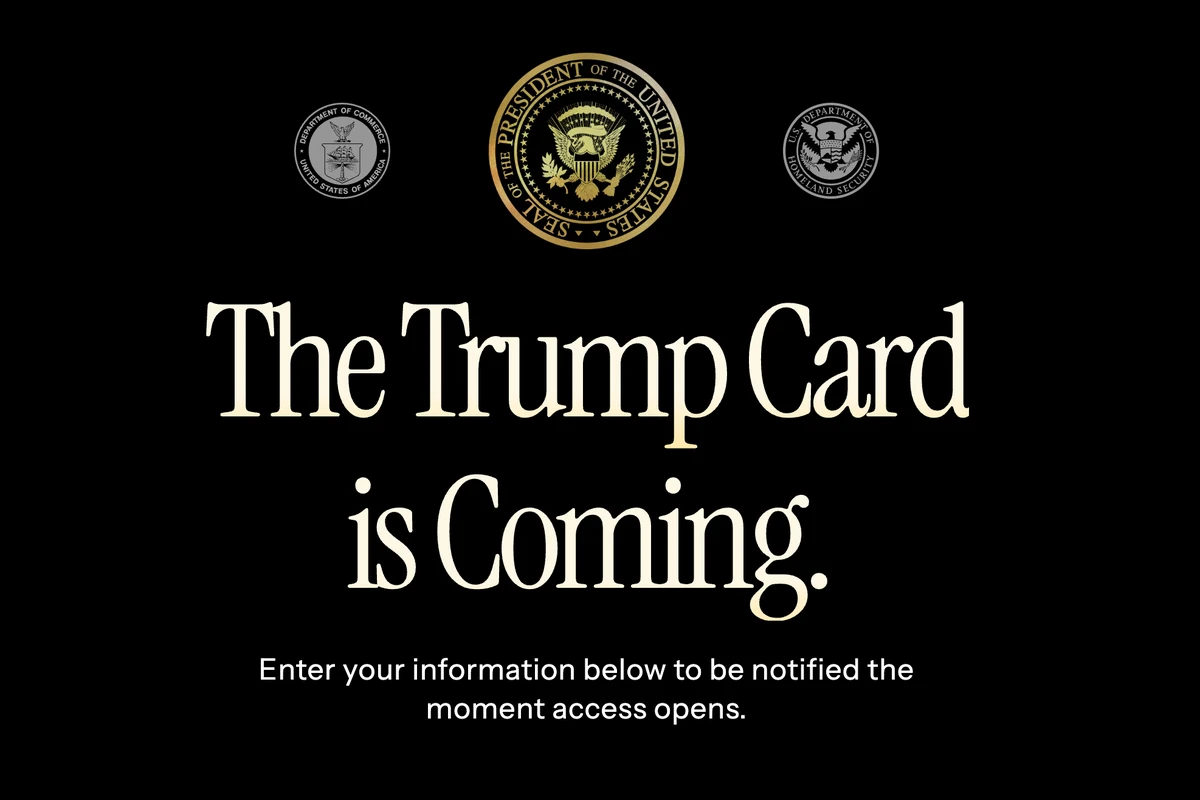 Trump launches site for $5m Gold Card and is mocked for its cheap look
