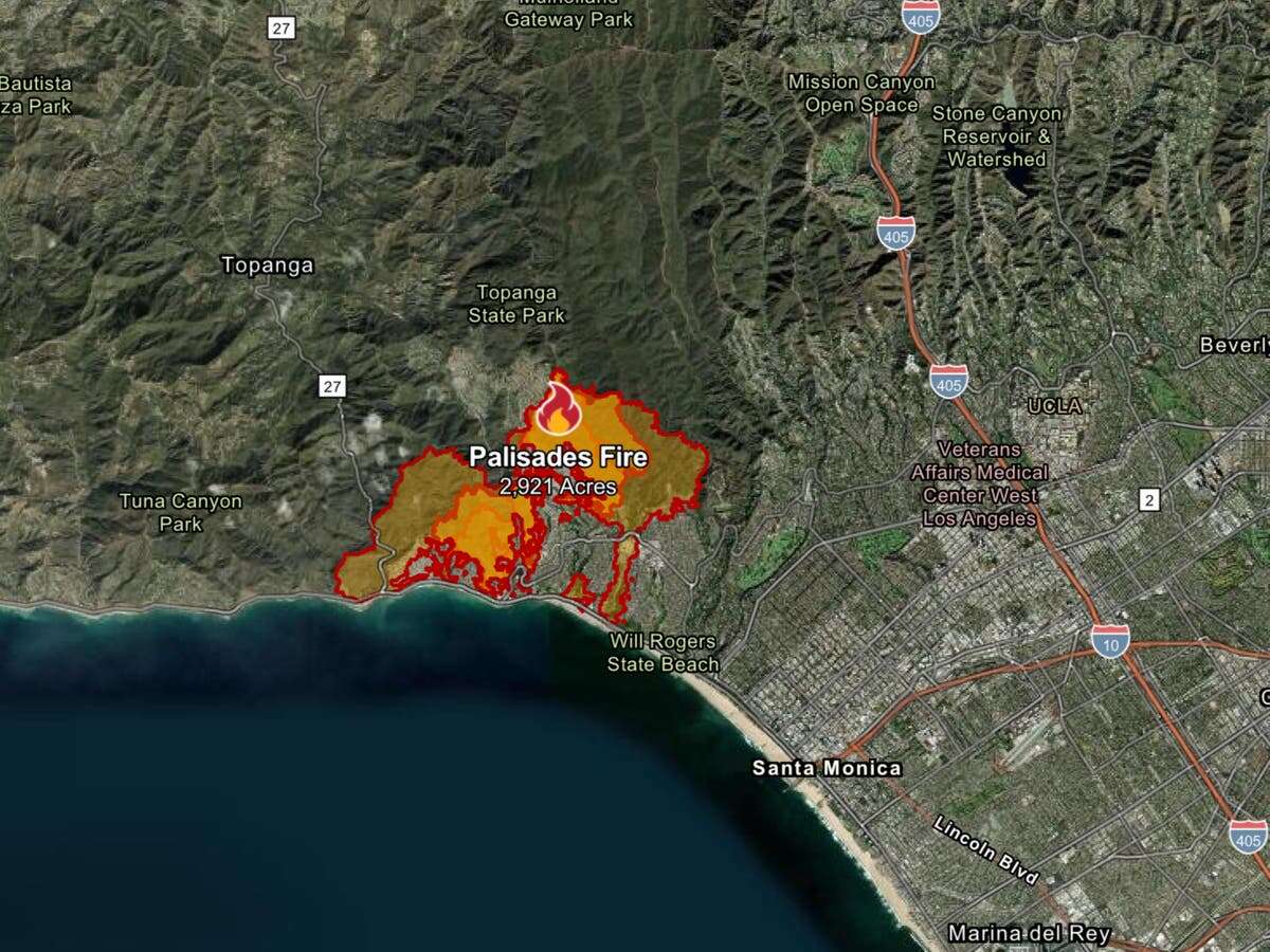 LA wildfires: Palisades and Eaton blazes cover more than 3,000 acres