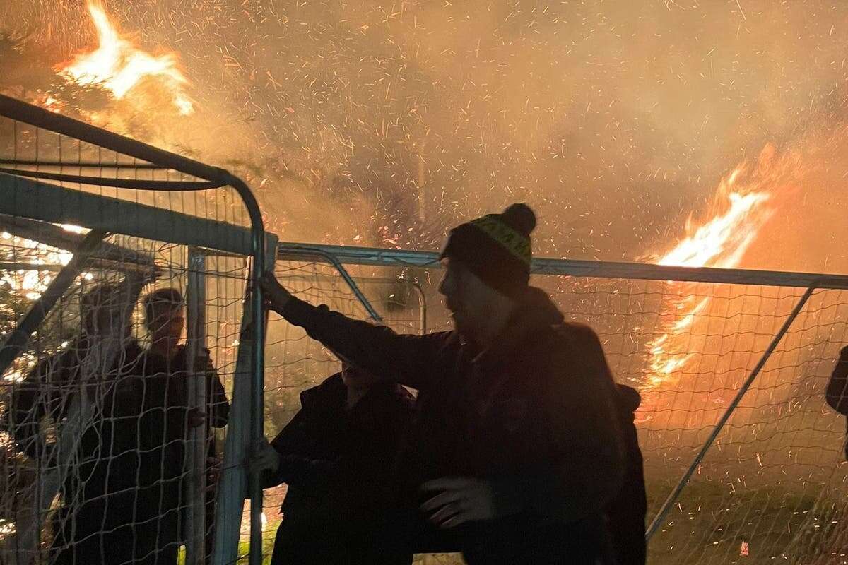 Police probe whether football field inferno was deliberate