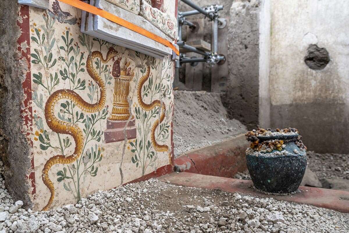 Archaeologists find ‘tiny’ house filled with artwork in Pompeii