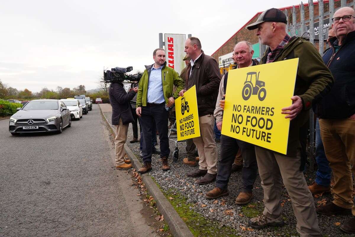 Thousands of farmers set to march on Westminster in tax protest - live