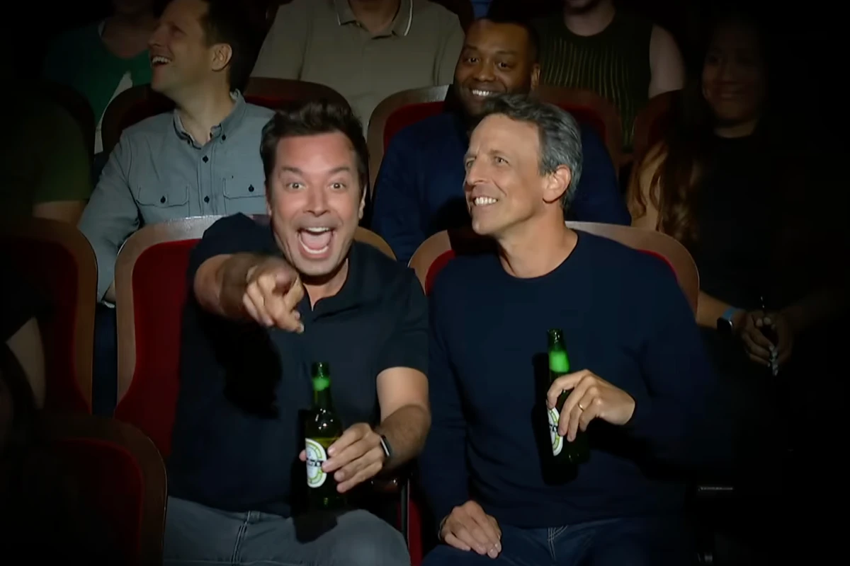 Late night hosts unite to support Colbert with Coldplay kiss cam spoof