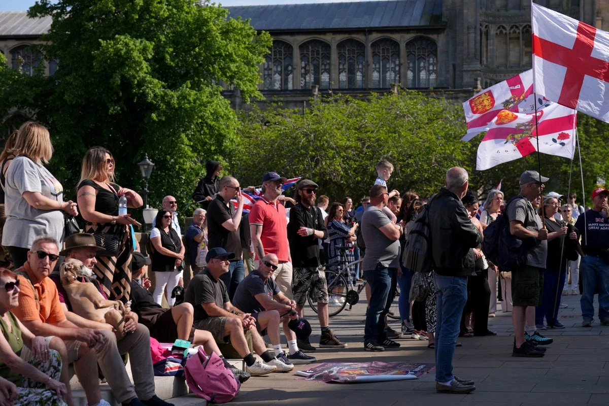 Protest held after 7 men charged with child sexual offences in Norfolk