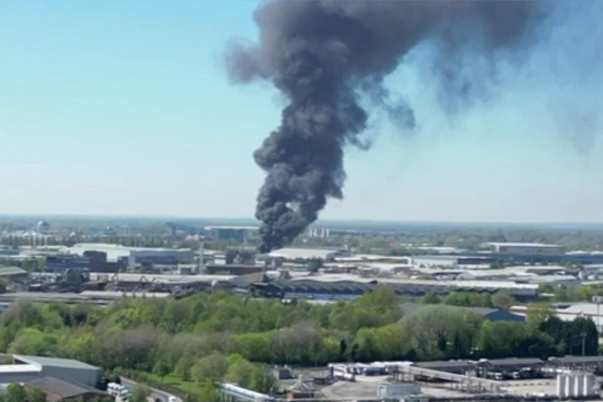 Large fire breaks out in Manchester as firefighters tackle blaze