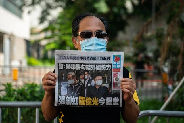 Hong Kong’s Apple Daily newspaper could be ‘forced to shut’ by weekend
